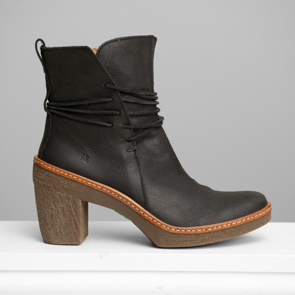 El Naturalista Haya Pleasant Leather Ankle Boots Sz 10 Earthy Eco Boho LagenLook